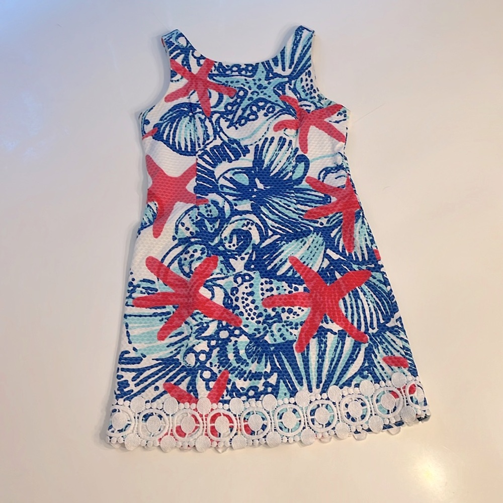 Lilly Pulitzer Starfish Sheath Dress Women’s 0/Girls 14